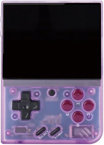Miyoo Mini Plus - Consola de juegos retro portátil púrpura, versión de tarjeta de 64 GB, pantalla IPS de 3.5 pulgadas, consola de videojuegos,