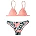 Produktbild Briskorry Bikini für Damen, Frauen Vorne Knoten Tank Top Sexy Badeanzug Push Up Zweiteiliger Bademode mit Bikinislip Cut Out Tanga Niedriger Bund Schwimmanzug für Sommer Strand