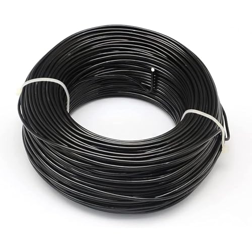 DryiC Bonsai Tree Alluminio Anodizzato Filo per Bonsai Filo di Alluminio Adatto per L'artigianato in Vaso, Peso 500 G,Nero,Diameter:8mm