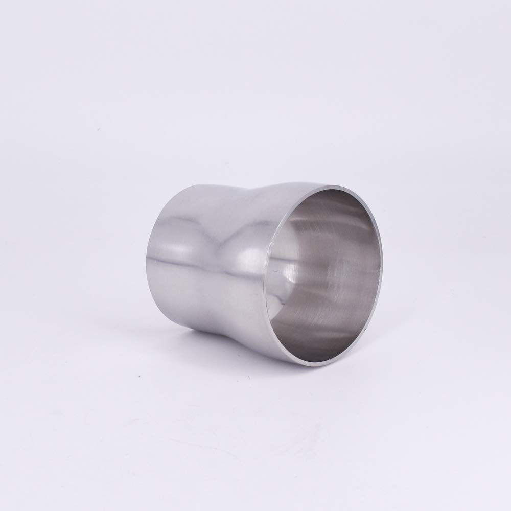 22-85mm Turn 16-70mm OD Butt Weld Reducer Sus 304 Stainless Steel Welding Pipe Fitting Homebrew Beer Exhaust(140mm-127mm)