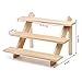 Coloch 3 Tier Wooden Cupcake Stand, Rustic Retail Display Riser Jewelry Holder Stand, for Cupcakes, Desserts, Brooch, Bracelet, Tabletop Jewelry Display, 15.8 x 9x 10.2 Inch