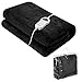 Monzana Couverture chauffante électrique 180x130cm Anthracite 10 Niveaux de Chauffage 120W polaire avec minuterie