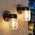 EJIAXIN 2 Pack Outdoor Wall Lantern, Exterior Waterproof Wall Sconce Light Fixtures, Black Front Door Lighting with Clear Glass Shade, Anti-Rust E26 Socket Porch Lights for Entryway