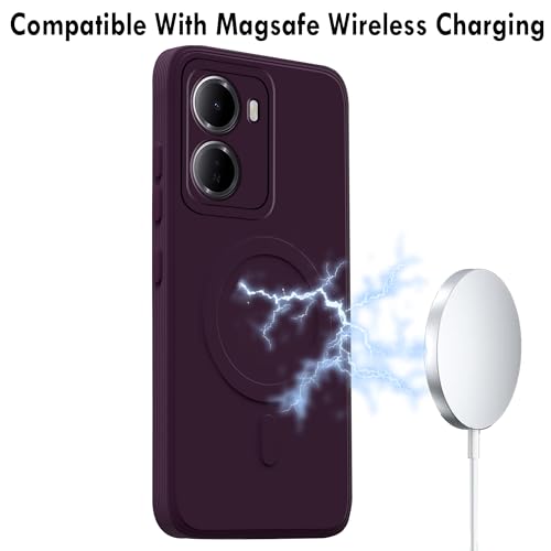 Image of amazon basics Back Cover for Redmi 15A 5G Soft Matte Silicone Mag-Safe Design (Mag-Safe Not Support) Camera Protection | Slim Fit Bumper Cover (Purple)