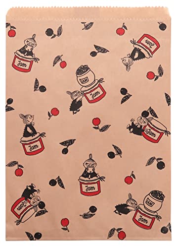 インディゴ MOOMIN リトルミイ 紙袋 平袋 フラットバッグM ジャムパターン 10枚入り クラフト MP158