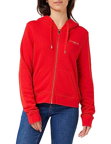 Tommy Hilfiger Damen Hoodie mit Reißverschluss 1985 Zipper, Rot...