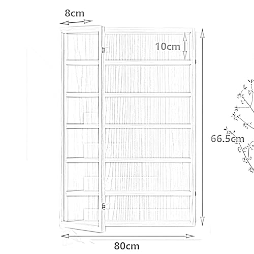 Vitrine aus Holz – mehrschichtige Curio-Aufbewahrung für Sammlerstücke, Spielzeug & Figuren – Wandregal für Wohnzimmer, Schlafzimmer, Büro & Spielzimmer – 3 bis 8 Schichten – Bild 3