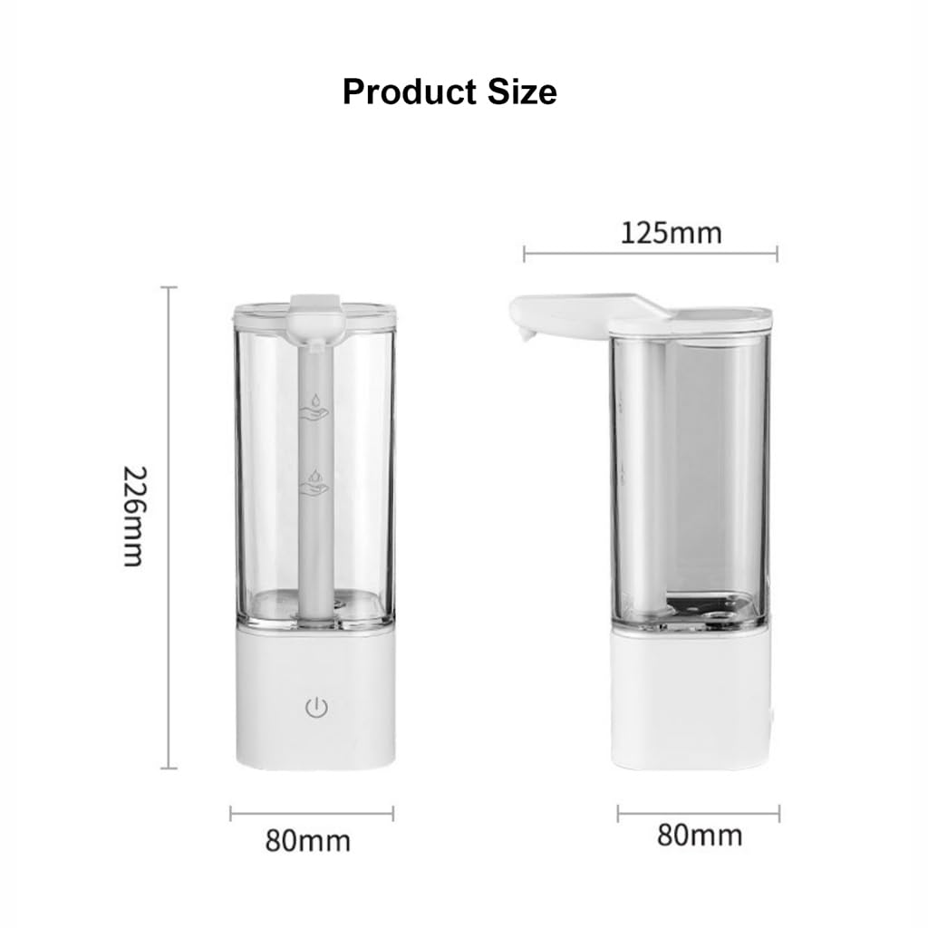 Líquido Dispensador automático de jabón sin Contacto, dispensador de jabón de Manos de 550ml/18,5 oz, Botella con Bomba de loción automática de Volumen Ajustable para champú Fregadero