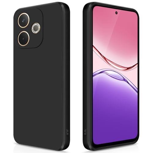 GiiYoon Cover per Oppo A5 Pro 5G Custodia in Silicone, Custodia Antiurto Case Sottile in Silicone TPU con Strato Interno in Fibra e Protezione della Fotocamera, Nero