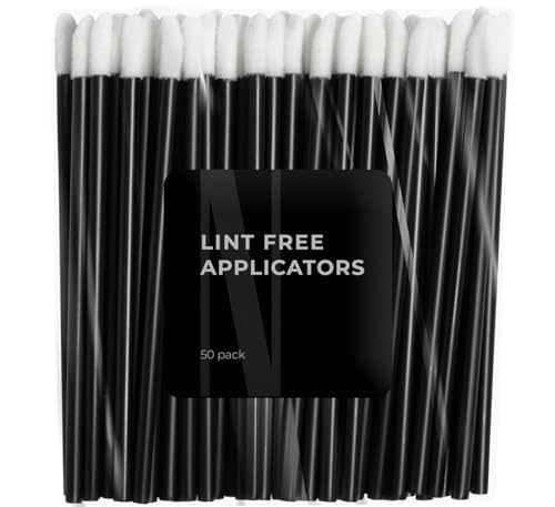 Velours-Applikatoren für Wimpern und Augenbrauen Nanolash 50 Stück - Einweg-Wimpernapplikatoren, Fusselfreier Applikator