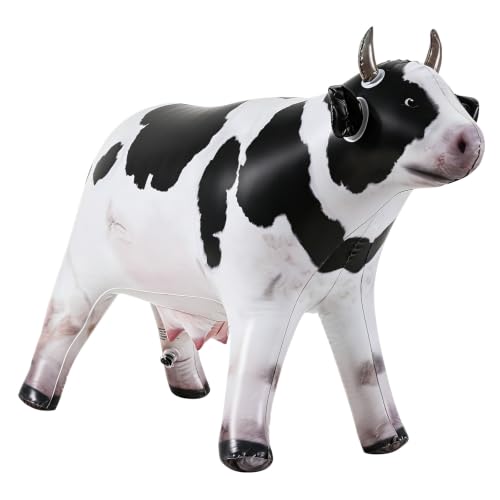 HeySplash Inflatable Cow Decorations, 34"Lifelike Cow for Theme Party Decor