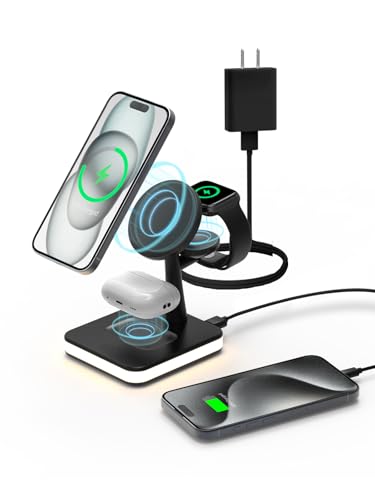 HATALKIN 4in1 }Olbg CX[d [dX^h Compatible with i-Phone 17/17 Air/17 Pro/17 Pro Max/16/15/14/13/12,Apple Watch Series 11/10/