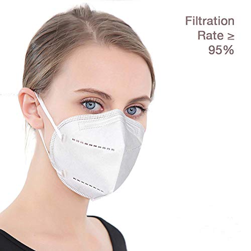 Image of DALUCI Cotton N95 Face Mask High Filtration Capacity 5 Layered for Men Women (White) Pack of 50.