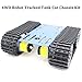 Robot Tracked RC Tank Chassis Kit with 4pcs DC TT Motors for Arduino UNO R3/ Raspberry Pie/STEAM Education, TT04 Metal Crawler Smart Tank Car Chassis Platform for Adults Teens (Blue)