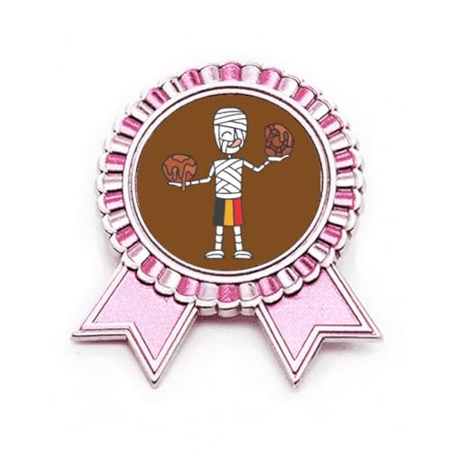 Broche ballon de football Belgique rose en métal taille M pour supporters