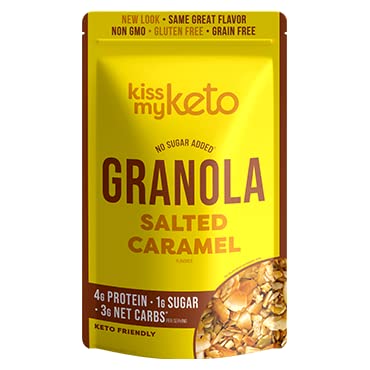 Miniatura 9 de Kiss My Keto Cereal de granola  Granola keto de caramelo salado bajo en carbohidratos (0.07 oz neto) Granola baja en azúcar  Granola Keto sin