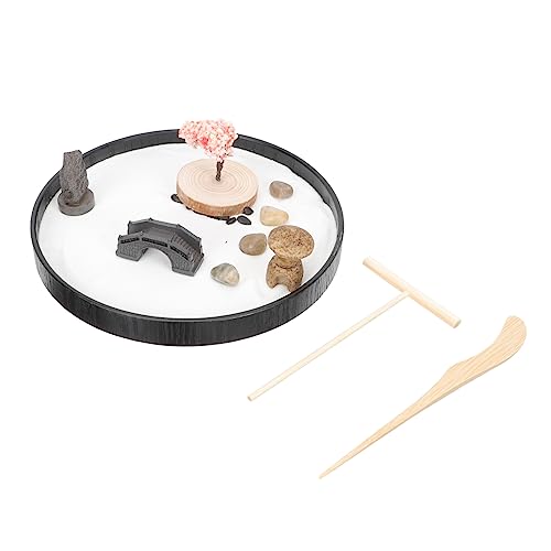 FELTECHELECTR Desk Zen Garden Sand Kit Zen Decor for Home for Desk Meditation Tool Handmade Artware