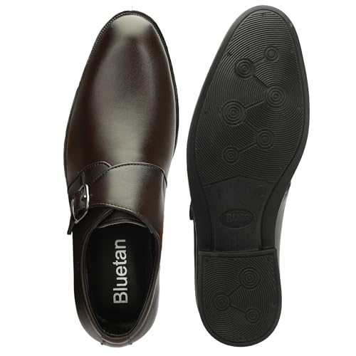 Image of BLUETAN Men's Synthetic Leather Monk Strap Perfect Look Officewear /Wedding /Stylish&Comfortable Formal Shoes