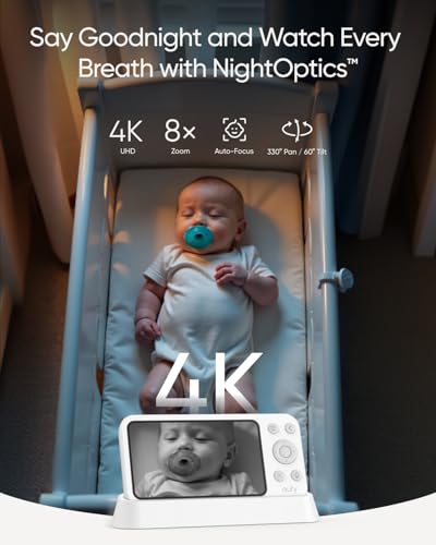 Image of eufy Security Baby Monitor, Hybrid Wi-Fi and No Wi-Fi Connection, 24 /7 Recording in app, Pan-Tilt, Portable Camera with Built-in Battery, ANR