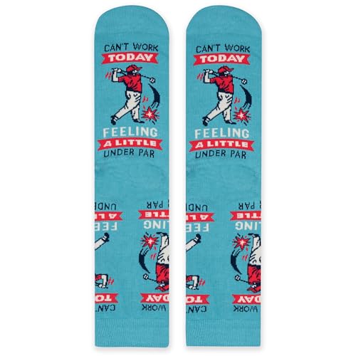 Lavley Funny Golf Socks - Fun gift for golfers - Unisex one size fits most - Great for birthdays or stocking stuffers