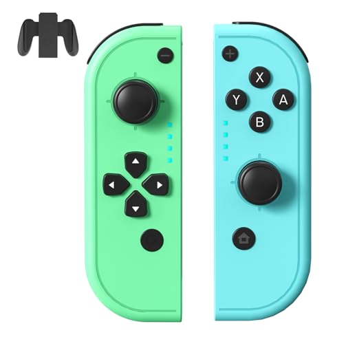 Yangame Mando Switch para Switch/Lite/OLED, Set 2 L/R Mandos Inalambrico con Soporte Recargable, con Dual Vibración/Gyro Axis