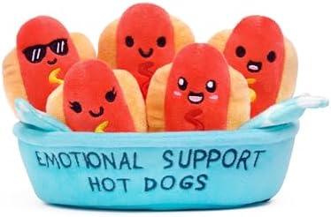 Emotional Support Hot Dogs, Cuddly Stuffed Animals by Relatable