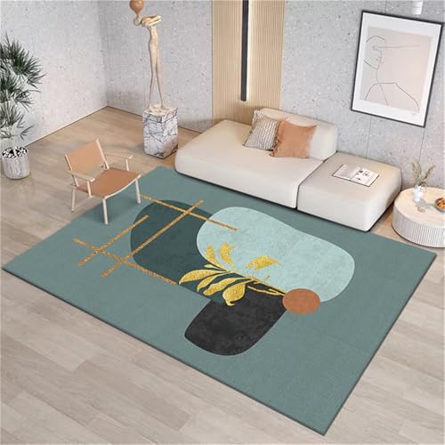 Tapis de chambre absorbant bleu moelleux moderne et doux - 2