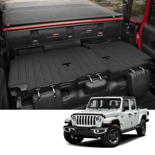 Custom for 2020-2025 2026 Jeep Gladiator JT Rear Seat Backrest Mats All Weather Protection TPE Accessories (Backrest Mats)