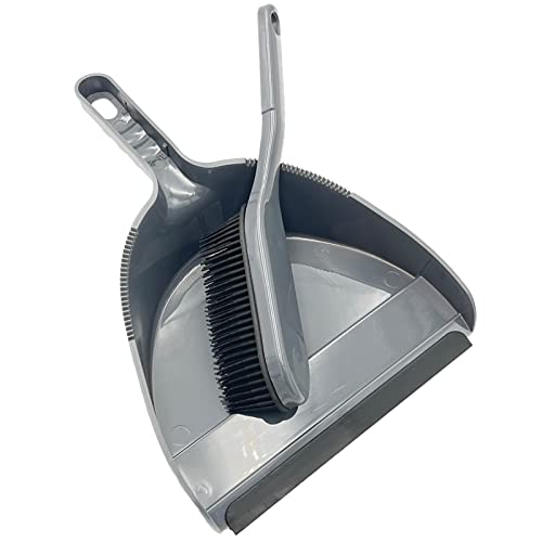 Peggy Perfect Gummibesen Rubber Broom Set. Teleskopbesen mit Abzieher & Kehrgarnitur. Haarentfernung, Tier-, Hunde-, Katzenhaare. Bodenbürste zur Reinigung von Teppichen und sämtlichen Bodenbeläge.