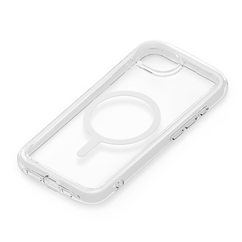 iPhone16e 用 MagSafe対応 エアクッションケース ケース ストラップホール 背面クリア 耐衝撃 エア スノー PG-25KMA04CL