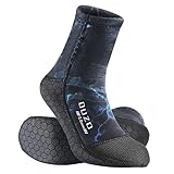 WYYHAA Sports Neoprene Water Socks, 3mm Beach Volleyball Sand Soccer Wetsuit Socks, Elastic Anti Slip Wear-Resistant,Camouflage Blue,XL