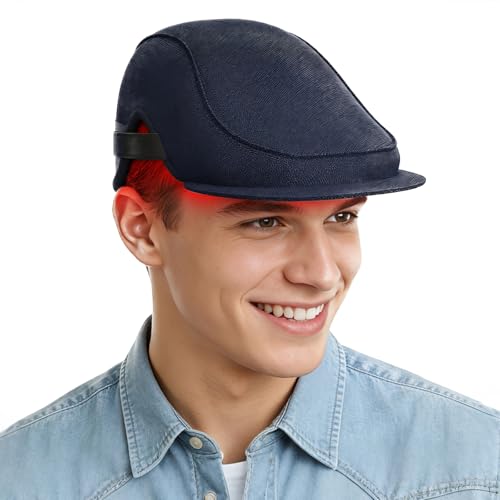 Casquette repousse cheveux lumière rouge sans fil pour retrouver une chevelure dense et forte
