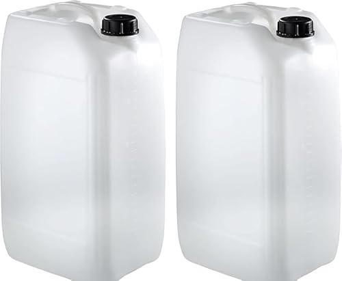 2 x 25L Water Container – Heavy Duty Stackable Jerry Can | Food Grade | Camping, Emergency, Industrial