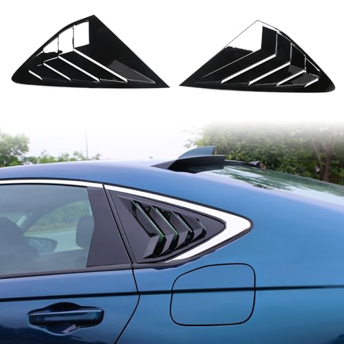 MODILOVER Side Window Louvers, Compatible with 2023-2025 Honda Accord Sedan 4-Door, ABS Plastic Gloss Black IKON Style Air Vent Scoop Shade Cover Blinds, 2PCS