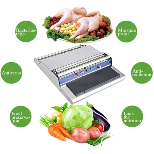 Máquina de envolver a mano y empacadora comercial de alimentos de 450 mm 8