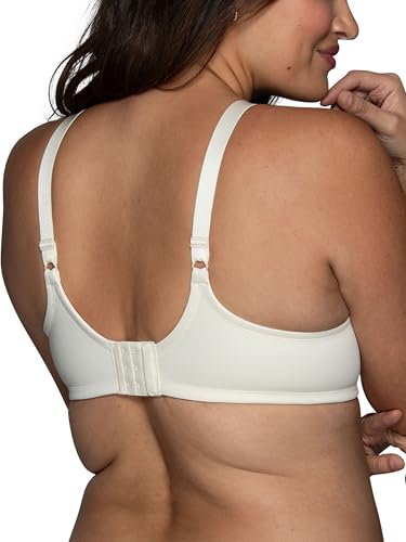 Vanity Fair Women's Full Figure Beauty Back Smoothing Bra, 4 Way Stretch Fabric, Lightly Lined Cups up to H - Underwire - Ivory, 44D — view 3