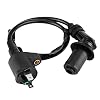 Bobine d’allumage bougie d’allumage moto bobine d’allumage pour GY6 50CC 125CC 150CC ATV Scooter moteur cyclomoteur Dirt Bike aller Kart(Noir)