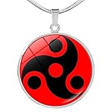 DVPHA Anime Necklace for Women Jewelry Uchiha Sasuke Kakashi Mangekyou Rinnegan Eyes Pendant Stainless Steel Chain Necklace Men Gifts (Metal Color: Style-24)