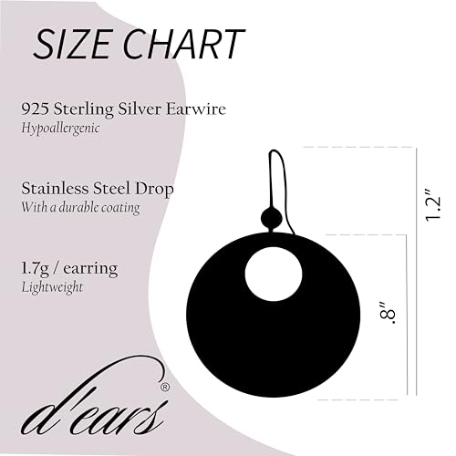 Starry Night Van Gogh Earrings by d'ears Non-Tarnish Sterling Silver French Hook Ear Wire, made in the U.S.A,2