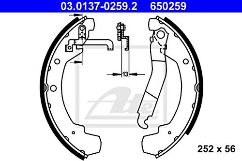 Kit Ganasce Freno Ate 03.0137-0259.2 - 2