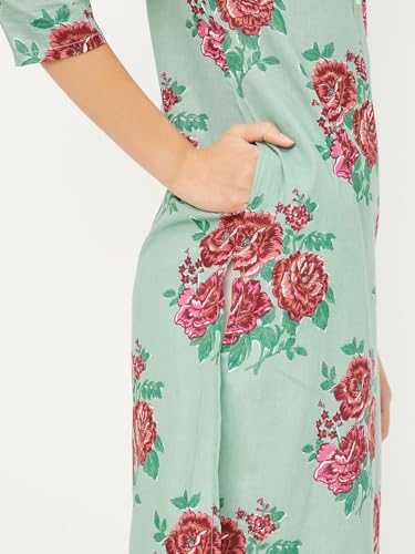 Image of Max Women's Cotton Floral Regular Kurta