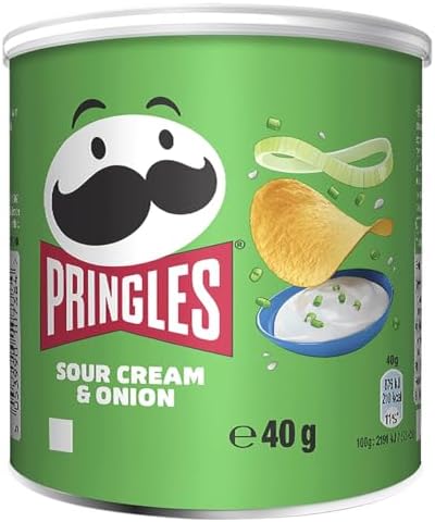 Pringles Sour Cream and Onion Flavour 40 g (Pack of 12)