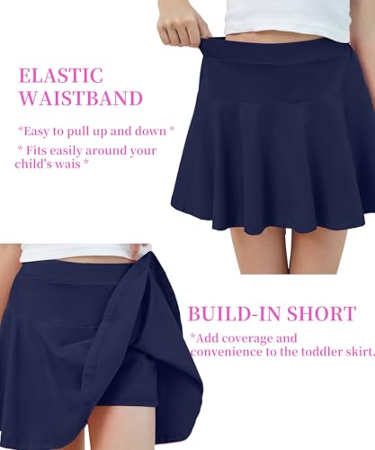 Image of Toddler Skirt Little Girls Athletic Uniform Skorts Golf Outfit Cheer Tennis Skirts with Shorts