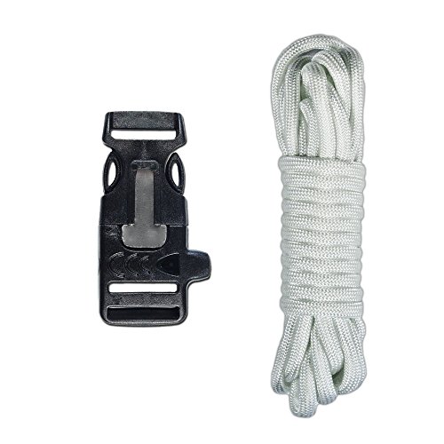 PARACORD PLANET Haz tu propia pulsera de supervivencia: 20 pies y kit de hebilla de silbato