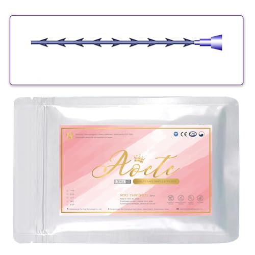 AOCTC Pdo para elevación facial 18G100 mm, hilo de espina de pescado, 20 unidades de hilos de engranaje para levantamiento facial