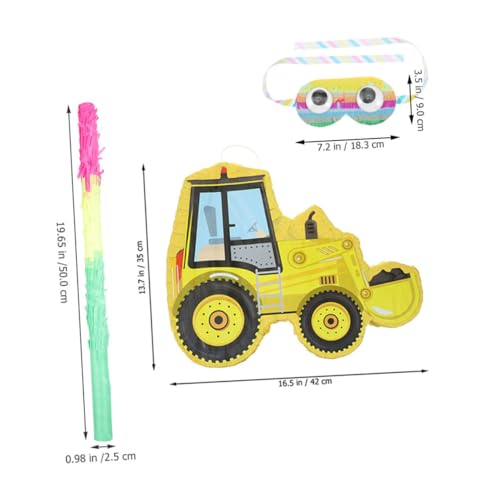 Pinata de camion Cabilock avec masque pour décoration anniversaire de construction