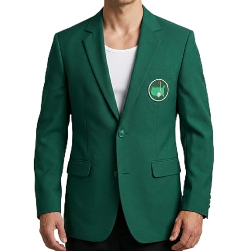 BRYXEL Golf Coat Mens Sports Green Blazer Green Golf Jacket (US Alpha Large Regular Regular)