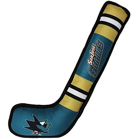 Pets First NHL SAN Jose Sharks Stick Toy for Dogs & Cats. Play Hockey with Your Pet with This Licensed Dog Tough Toy Reward! Cover