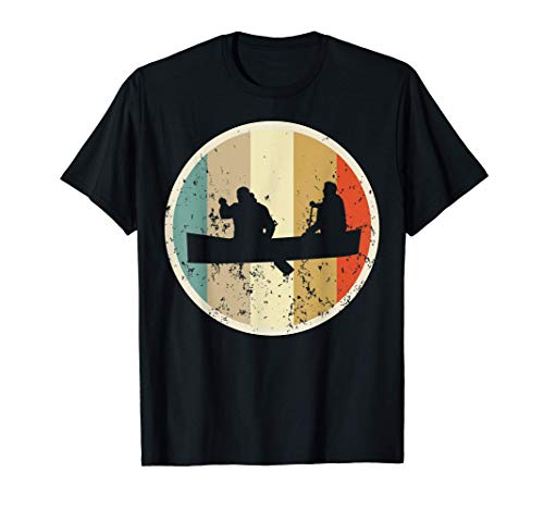 Vintage Rétro canoë canoéiste kayak aviron pagayer barque T-Shirt