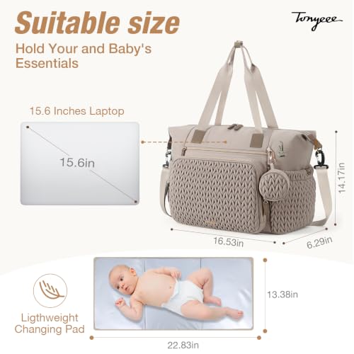 Image of Diaper Bag Tote, Large Baby Hospital Bag for Labor Delivery Mom
